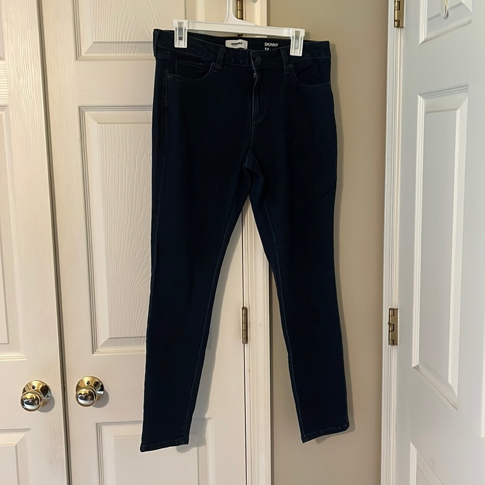 Size 14 Sonoma Skinny Leg Dark Wash Jeans